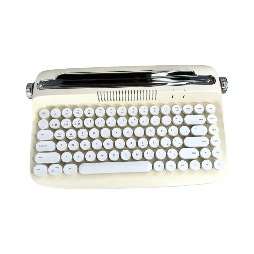 Actto & YUNZII B303 Retro Mini Bluetooth Keyboard Light Yellow